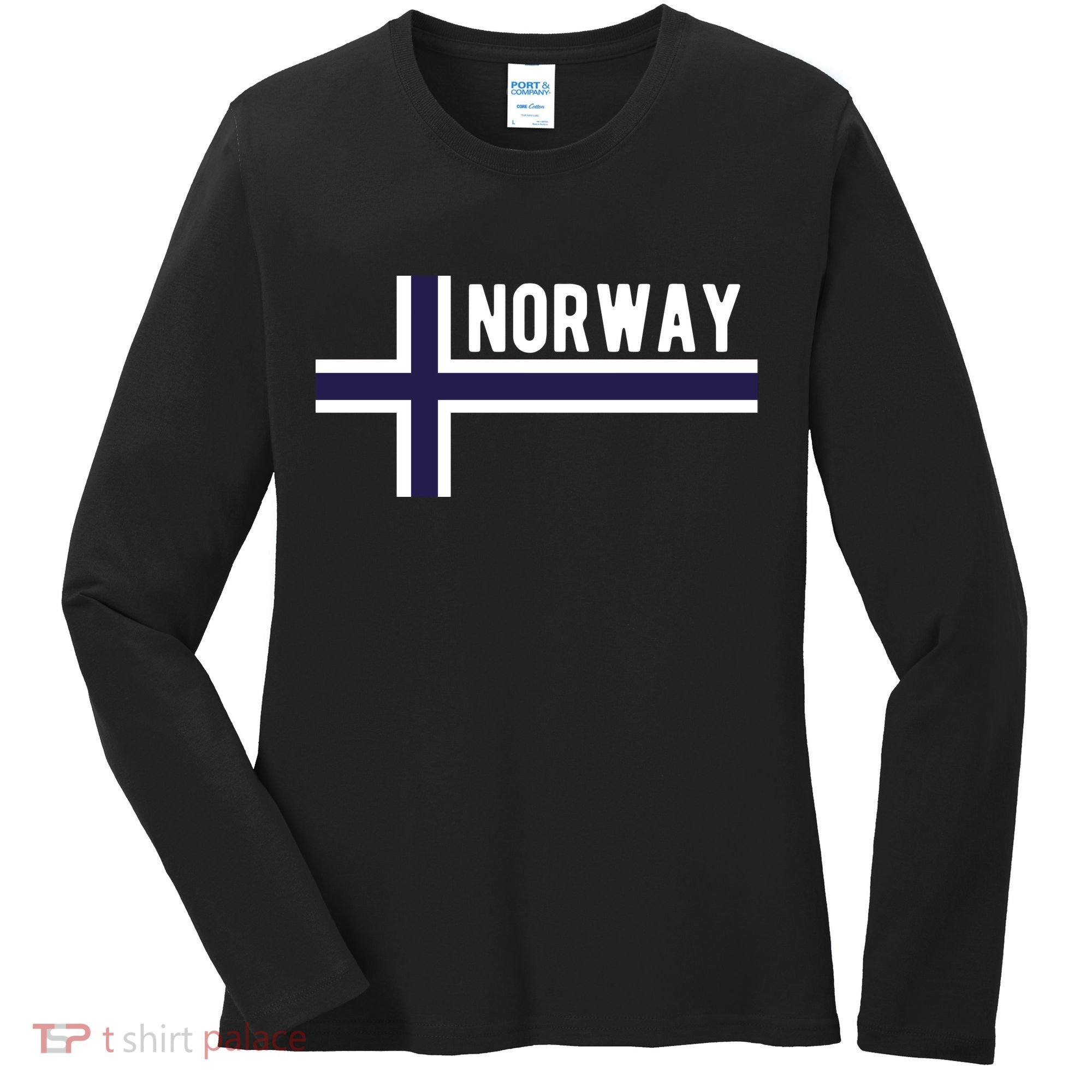 Norway Flag Norwegian Scandinavian Pride Norge Women's Long Sleeve Shirt