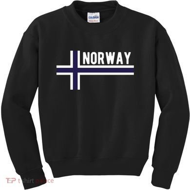 Norway Flag Norwegian Scandinavian Pride Norge Kids Sweatshirt