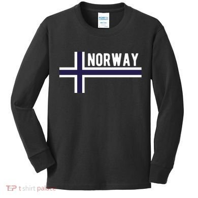 Norway Flag Norwegian Scandinavian Pride Norge Kids Long Sleeve Shirt