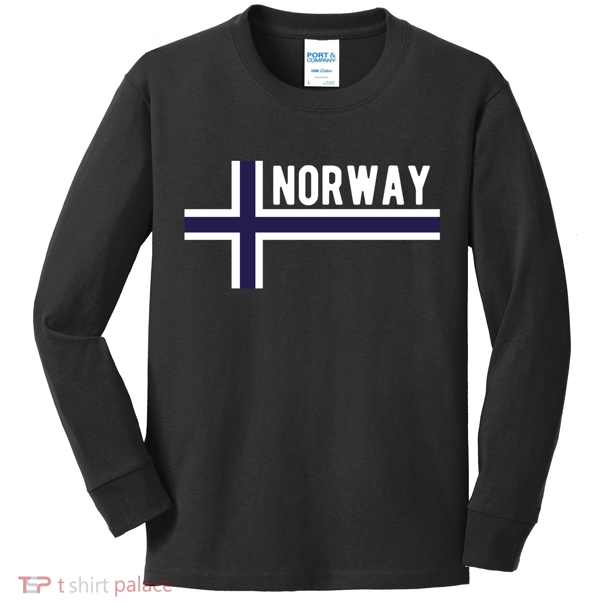 Norway Flag Norwegian Scandinavian Pride Norge Kids Long Sleeve Shirt