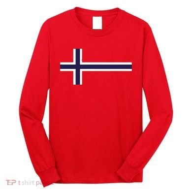 Norway Flag Norwegian Pride Long Sleeve Shirt