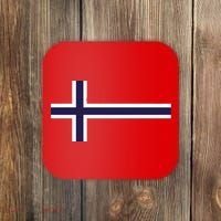 Norway Flag Norwegian Pride Coaster thumb 0