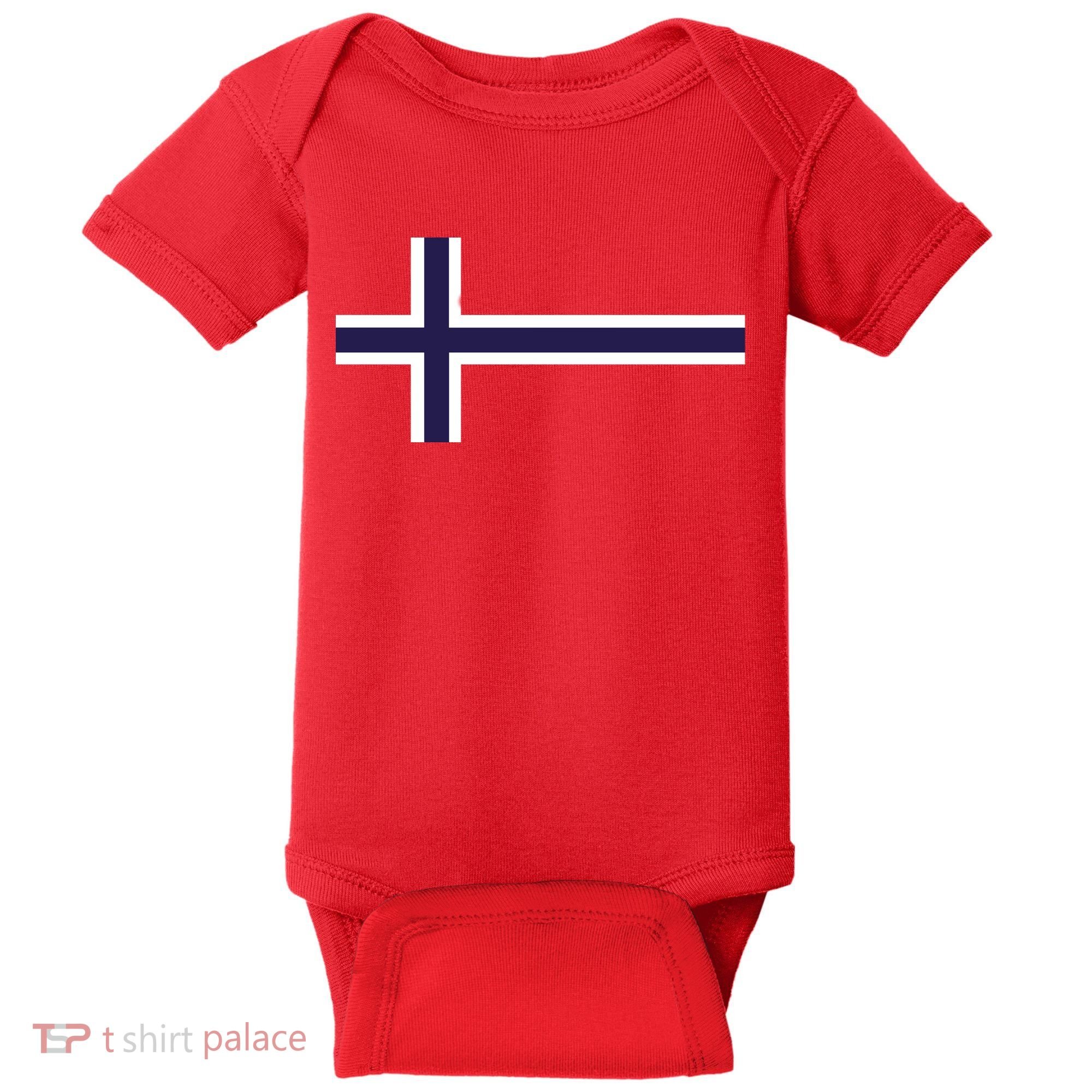 Norway Flag Norwegian Pride Baby Bodysuit