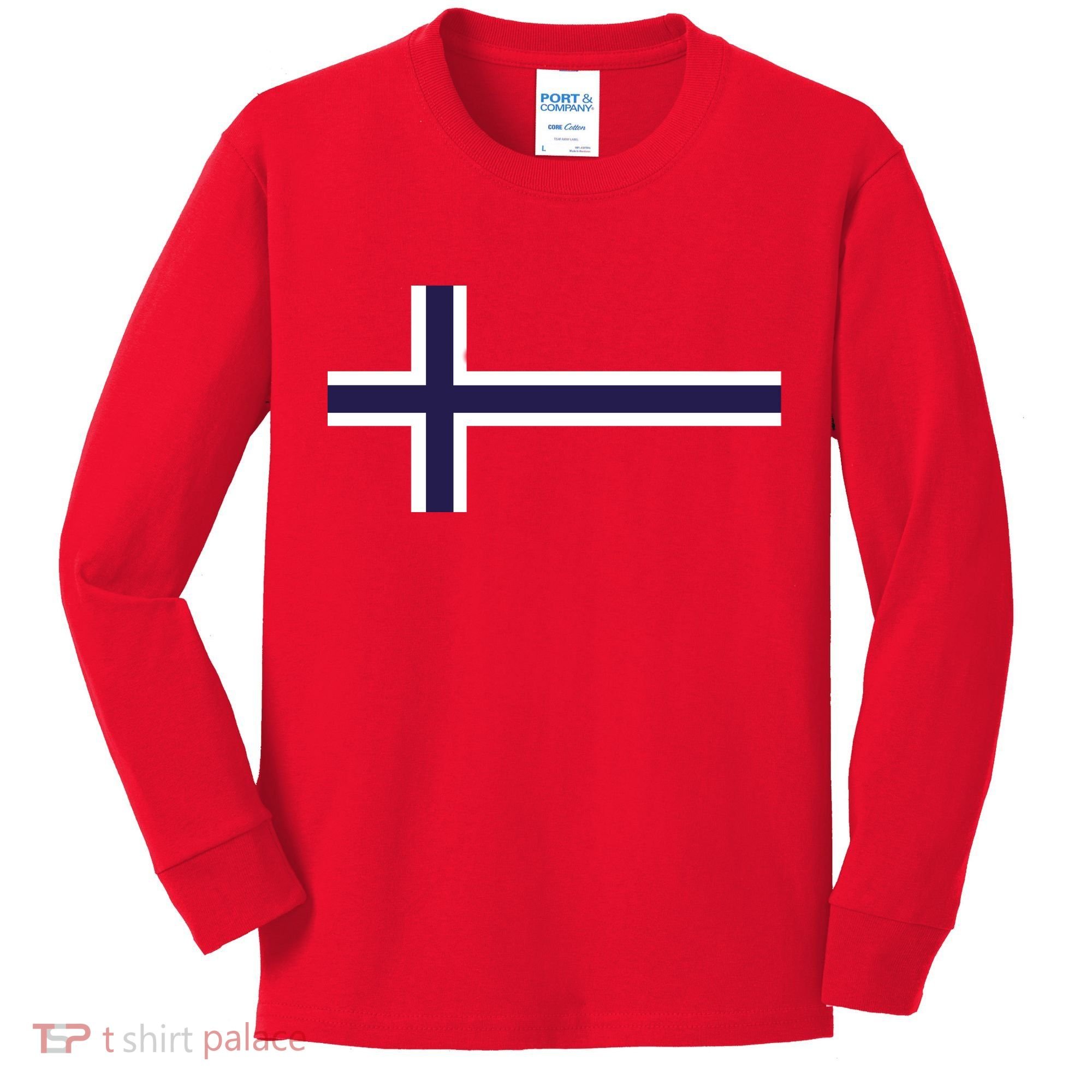 Norway Flag Norwegian Pride Kids Long Sleeve Shirt