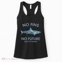 No Fins No Future Shark Shark Protect The Sharks Scuba Women's Tank Top thumb 0