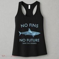 No Fins No Future Shark Shark Protect The Sharks Scuba Women's Tank Top thumb 3
