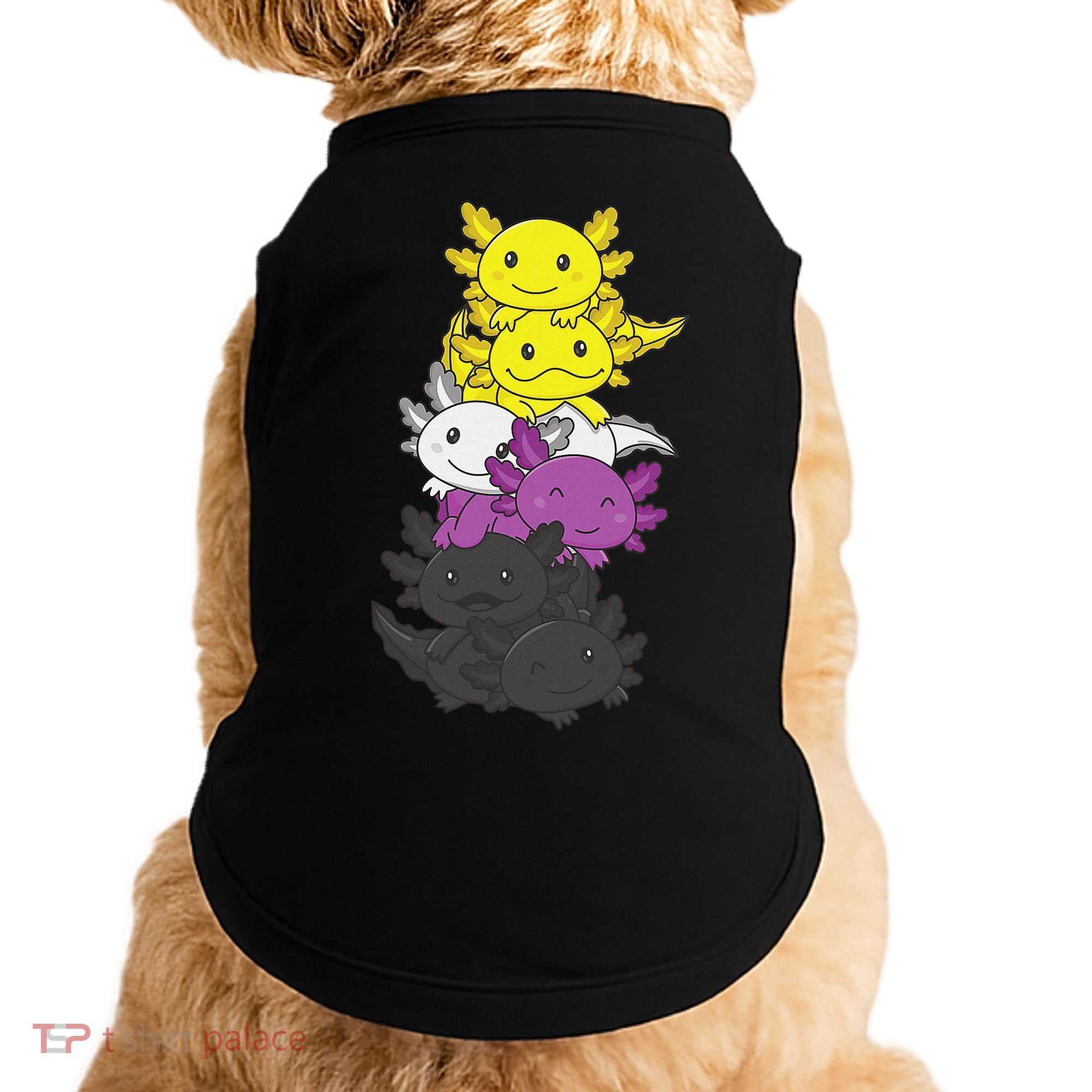 Nonbinary Flag Non Binary Pride LGBTQ Axolotl  Doggie Tank