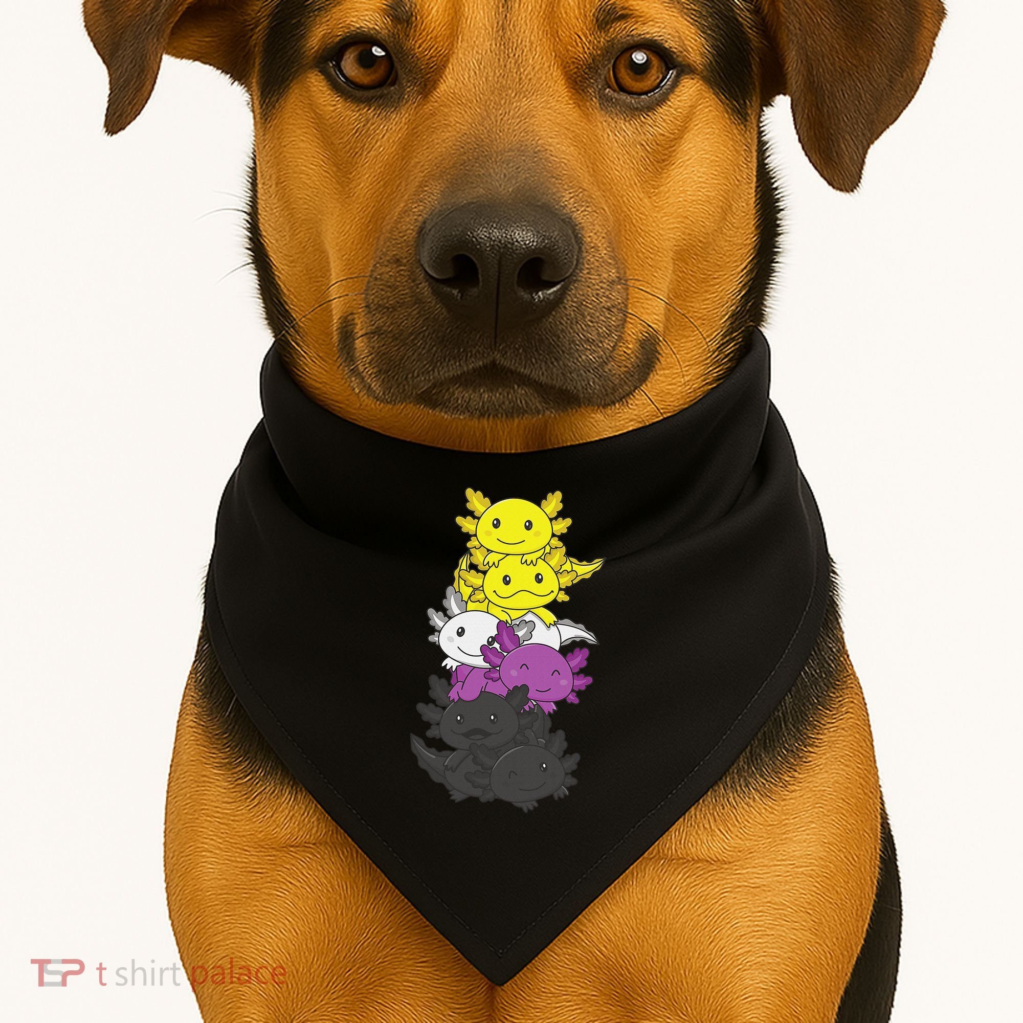 Nonbinary Flag Non Binary Pride LGBTQ Axolotl  USA-Made Doggie Bandana