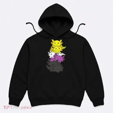 Nonbinary Flag Non Binary Pride LGBTQ Axolotl  Hoodie