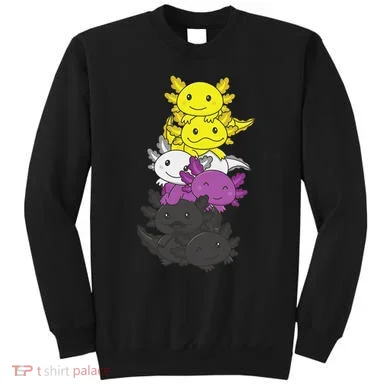 Nonbinary Flag Non Binary Pride LGBTQ Axolotl  Sweatshirt