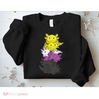 Nonbinary Flag Non Binary Pride LGBTQ Axolotl  Sweatshirt thumb 2