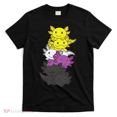 Nonbinary Flag Non Binary Pride LGBTQ Axolotl  T-Shirt