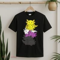 Nonbinary Flag Non Binary Pride LGBTQ Axolotl  T-Shirt thumb 2