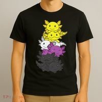 Nonbinary Flag Non Binary Pride LGBTQ Axolotl  T-Shirt thumb 3