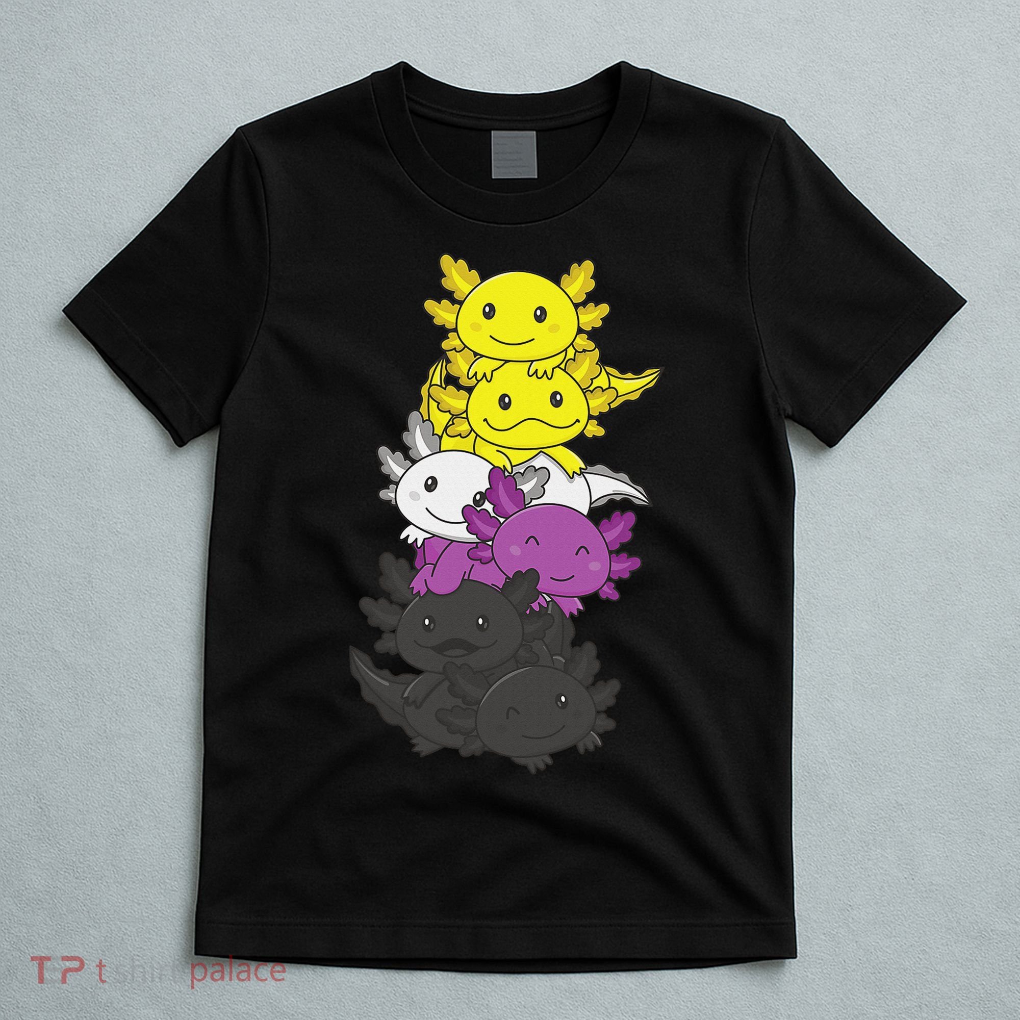 Nonbinary Flag Non Binary Pride LGBTQ Axolotl  T-Shirt