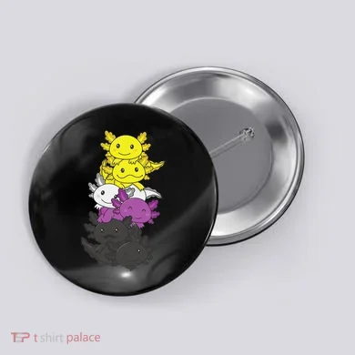 Nonbinary Flag Non Binary Pride LGBTQ Axolotl  Button