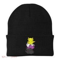 Nonbinary Flag Non Binary Pride LGBTQ Axolotl  Beanie thumb 0