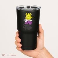 Nonbinary Flag Non Binary Pride LGBTQ Axolotl  Tumbler thumb 2