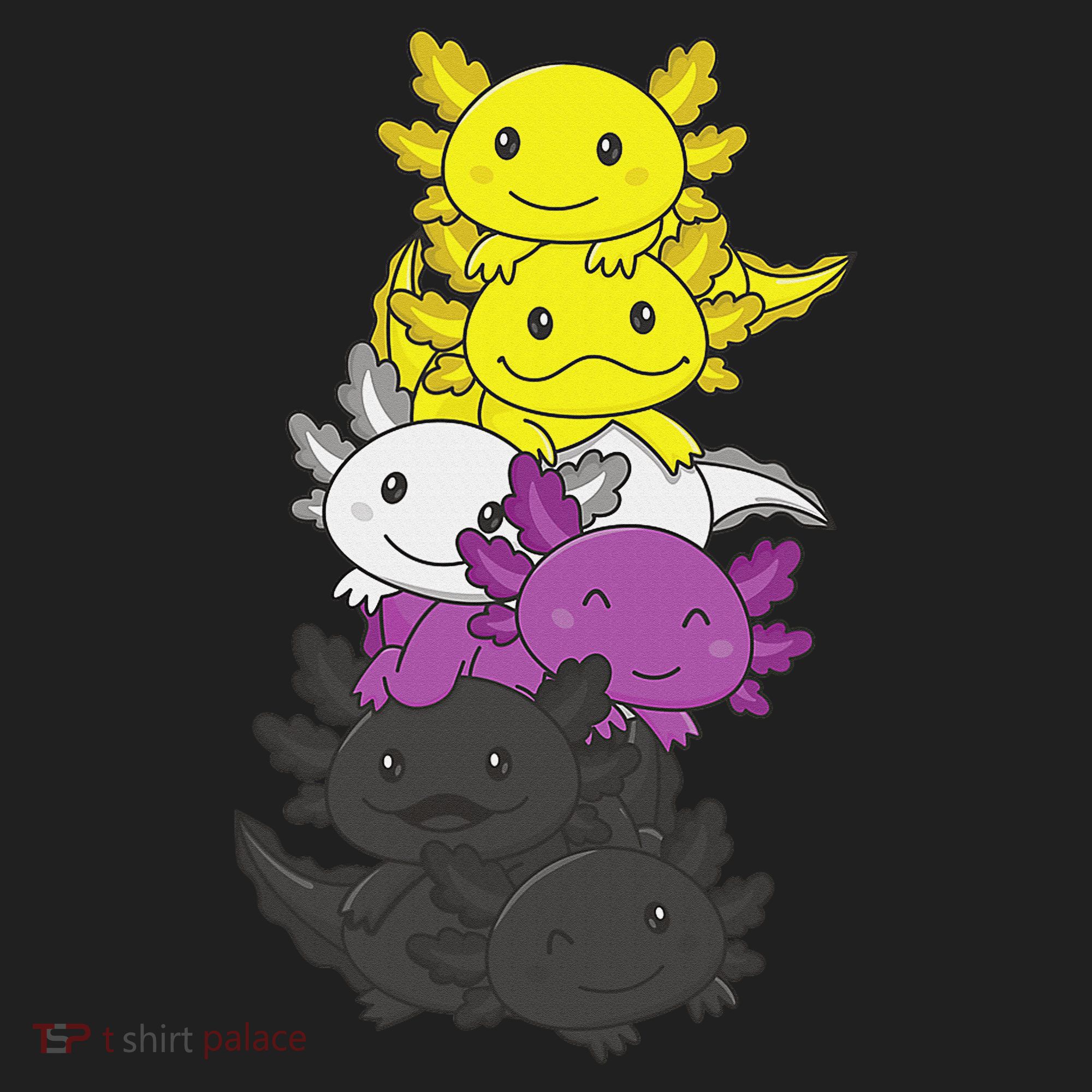 Nonbinary Flag Non Binary Pride LGBTQ Axolotl  Tumbler
