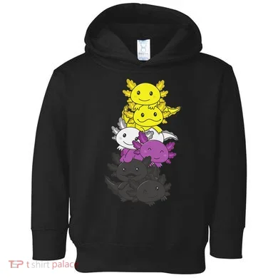 Nonbinary Flag Non Binary Pride LGBTQ Axolotl  Toddler Hoodie