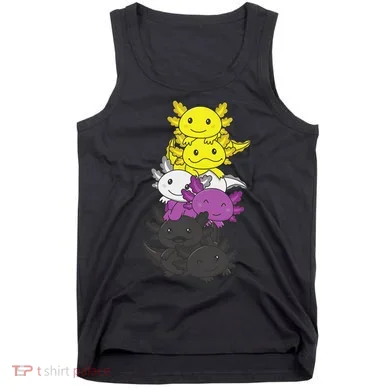 Nonbinary Flag Non Binary Pride LGBTQ Axolotl  Tank Top