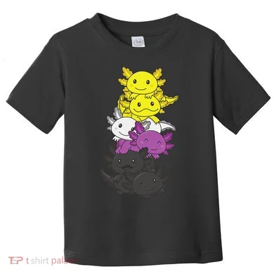 Nonbinary Flag Non Binary Pride LGBTQ Axolotl Toddler T-Shirt
