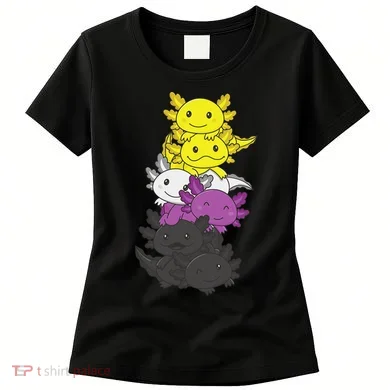 Nonbinary Flag Non Binary Pride LGBTQ Axolotl  Women's T-Shirt