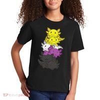 Nonbinary Flag Non Binary Pride LGBTQ Axolotl  Kids T-Shirt thumb 2