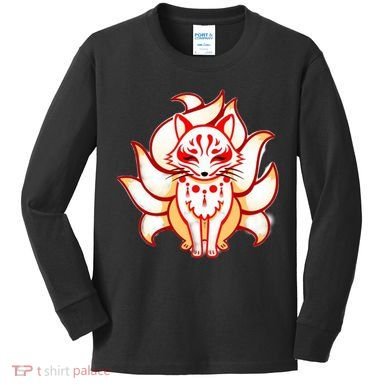 Ninetailed Fox Kids Long Sleeve Shirt
