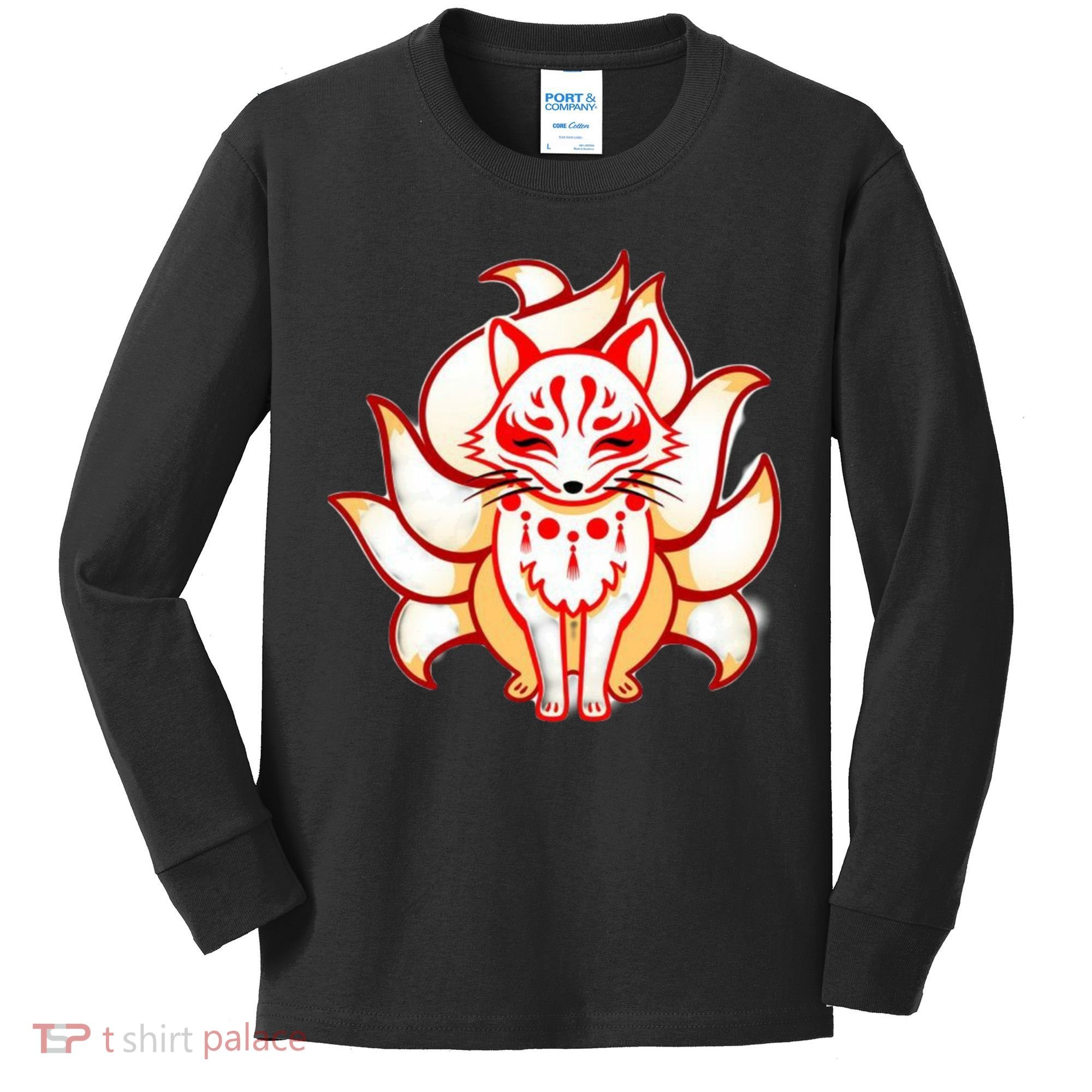 Ninetailed Fox Kids Long Sleeve Shirt