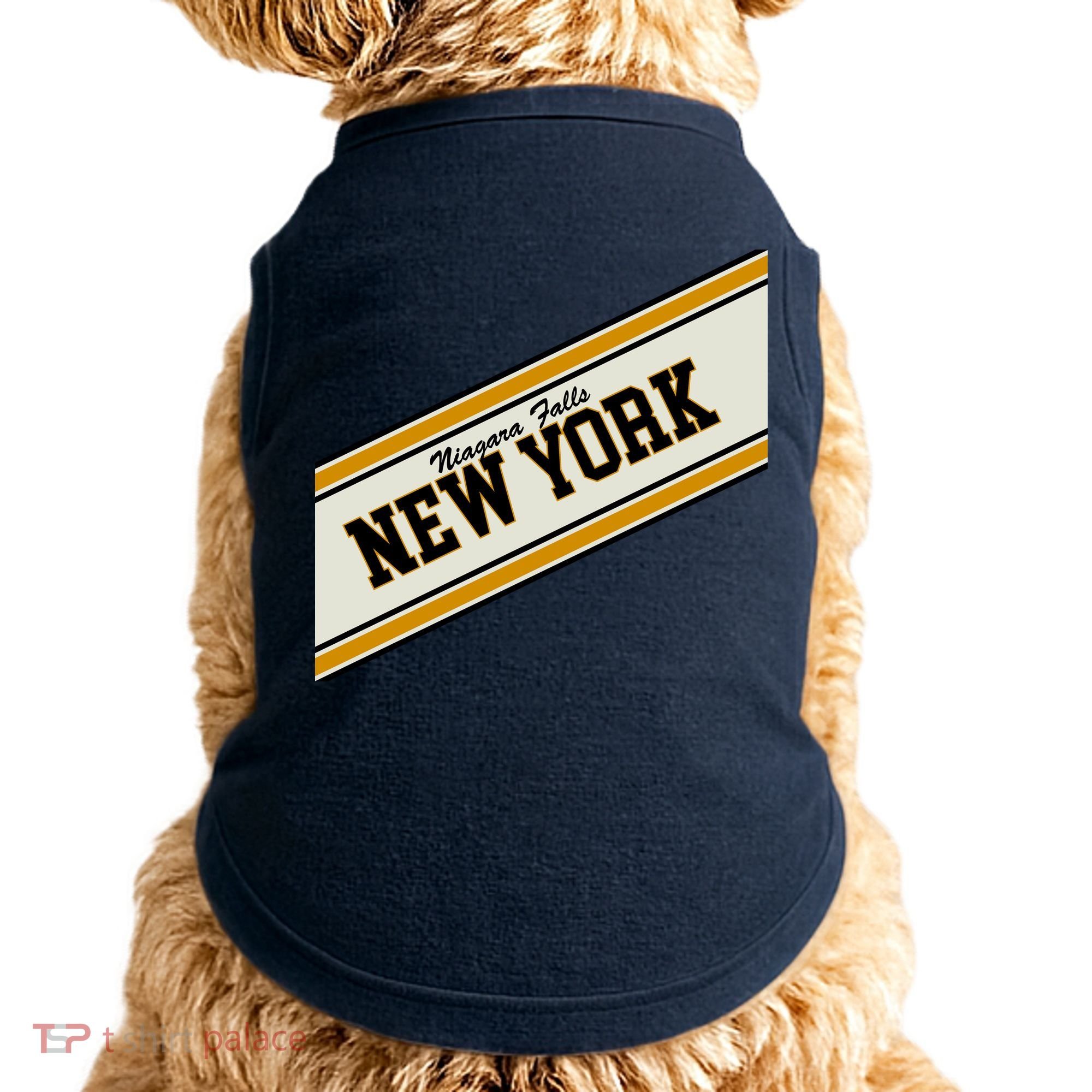 Niagara Falls New York Varsity Logo Doggie Tank