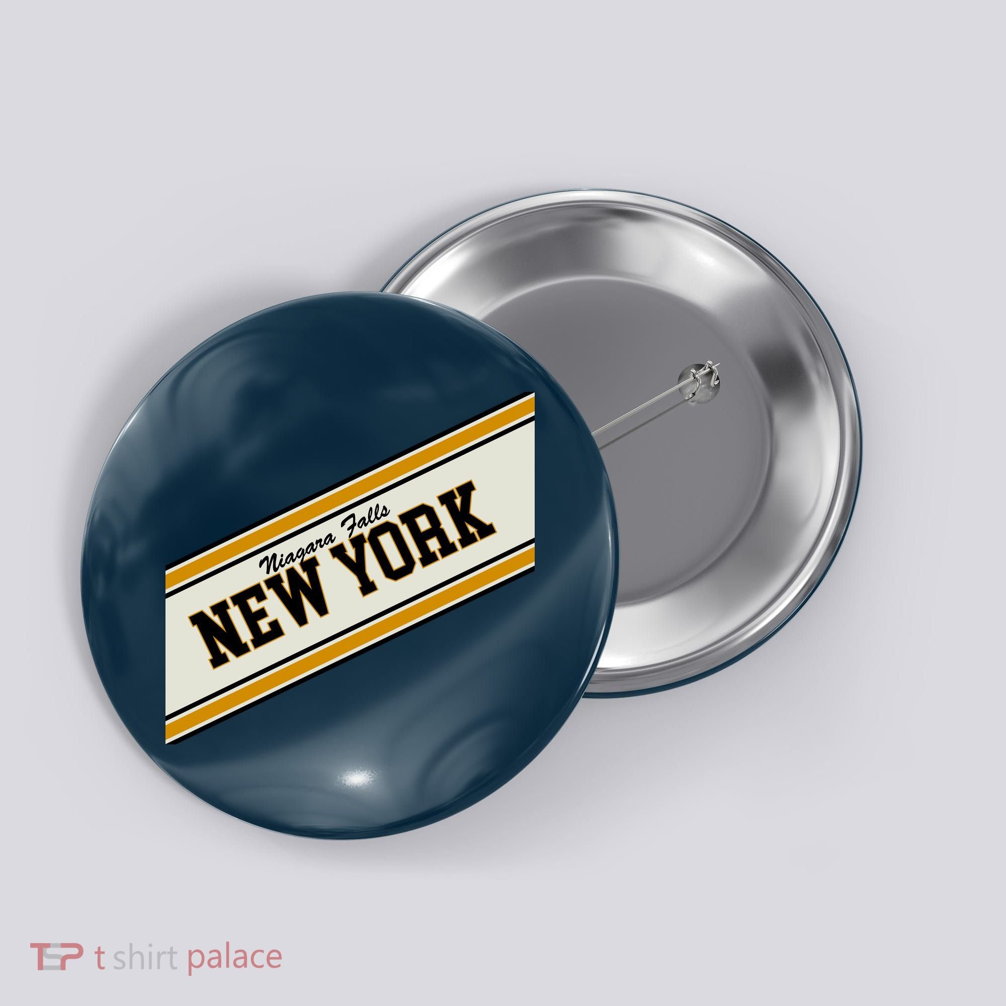 Niagara Falls New York Varsity Logo Button