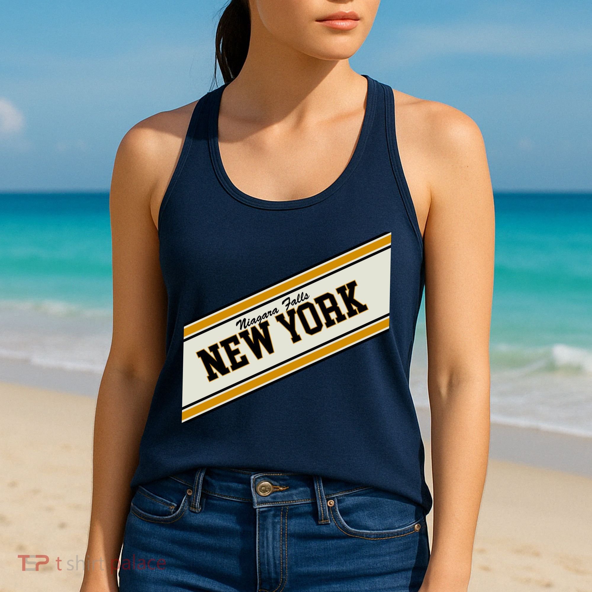 Niagara Falls New York Varsity Logo Women's Tank Top