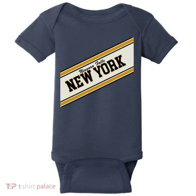 Niagara Falls New York Varsity Logo Baby Bodysuit