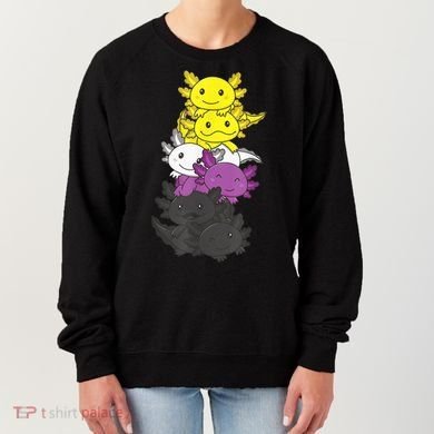 Nonbinary Flag Non Binary Pride LGBTQ Axolotl Women's Sweatshirt
