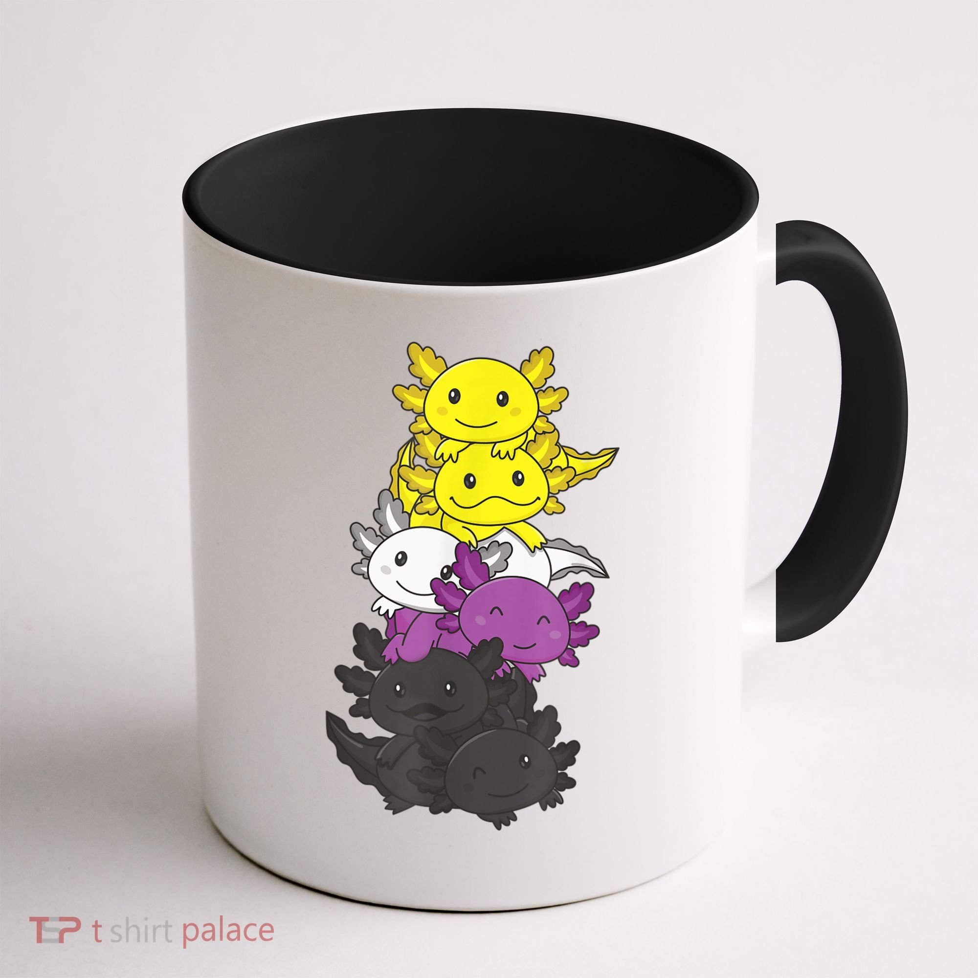 Nonbinary Flag Non Binary Pride LGBTQ Axolotl Coffee Mug