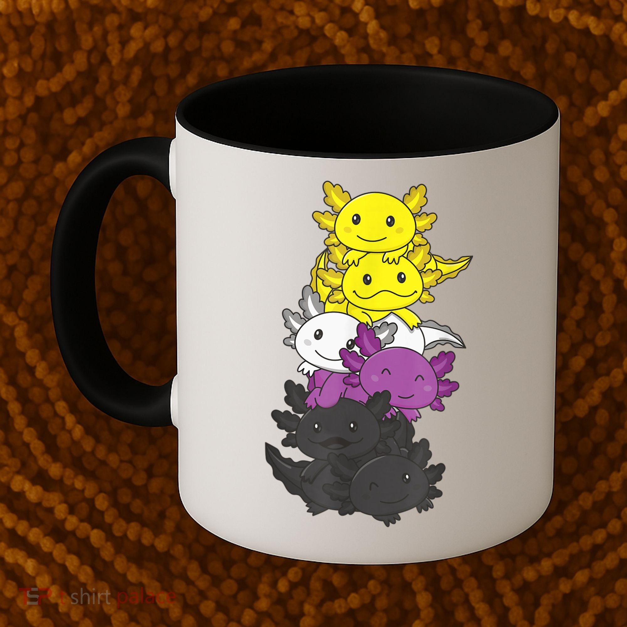 Nonbinary Flag Non Binary Pride LGBTQ Axolotl Coffee Mug