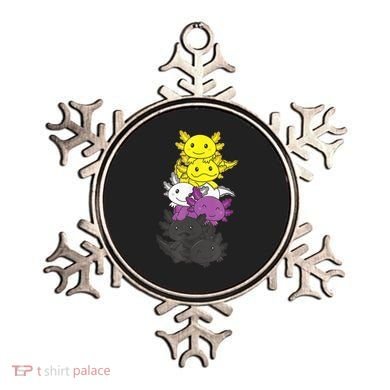 Nonbinary Flag Non Binary Pride LGBTQ Axolotl Ornament