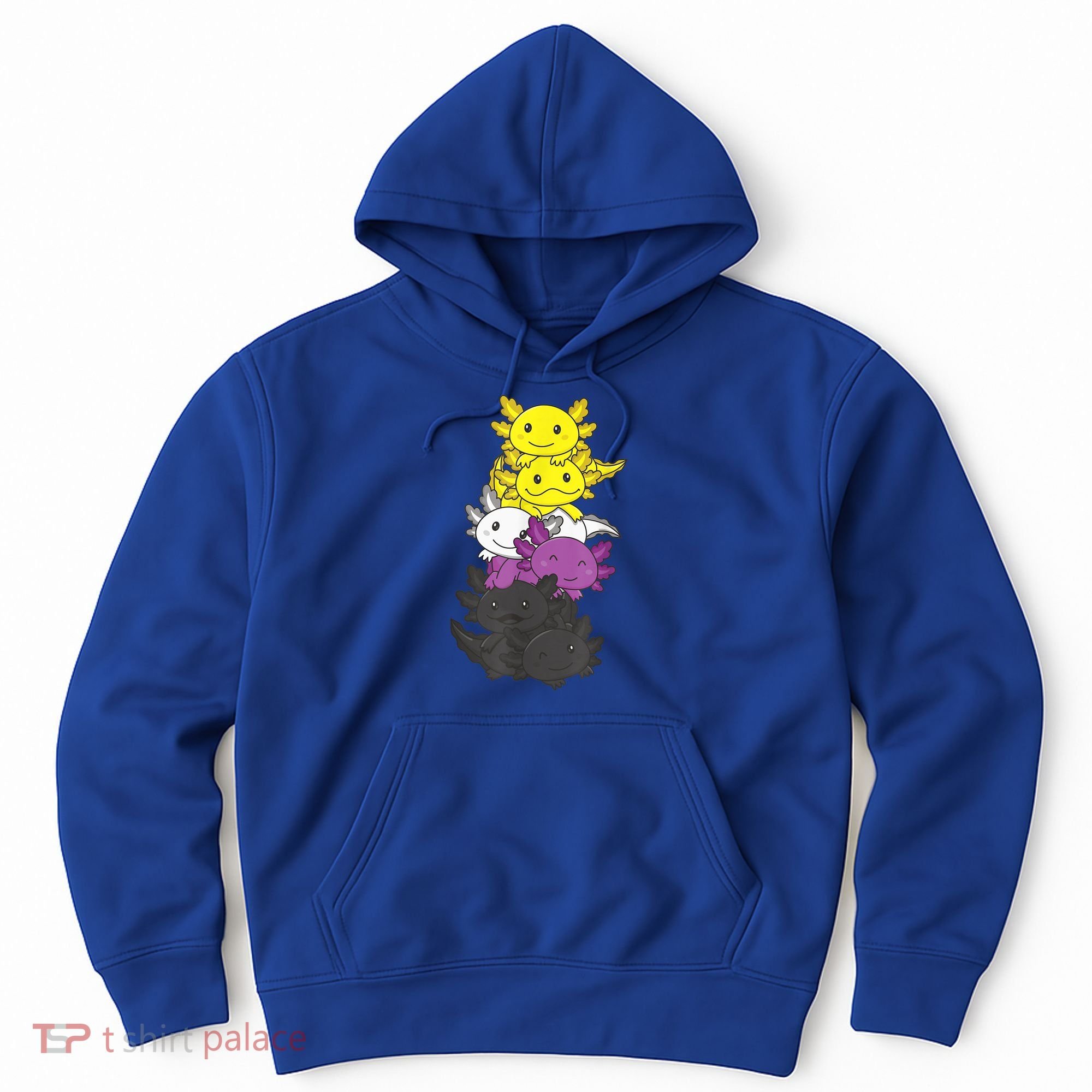 Nonbinary Flag Non Binary Pride LGBTQ Axolotl Hoodie