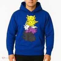 Nonbinary Flag Non Binary Pride LGBTQ Axolotl Hoodie thumb 2