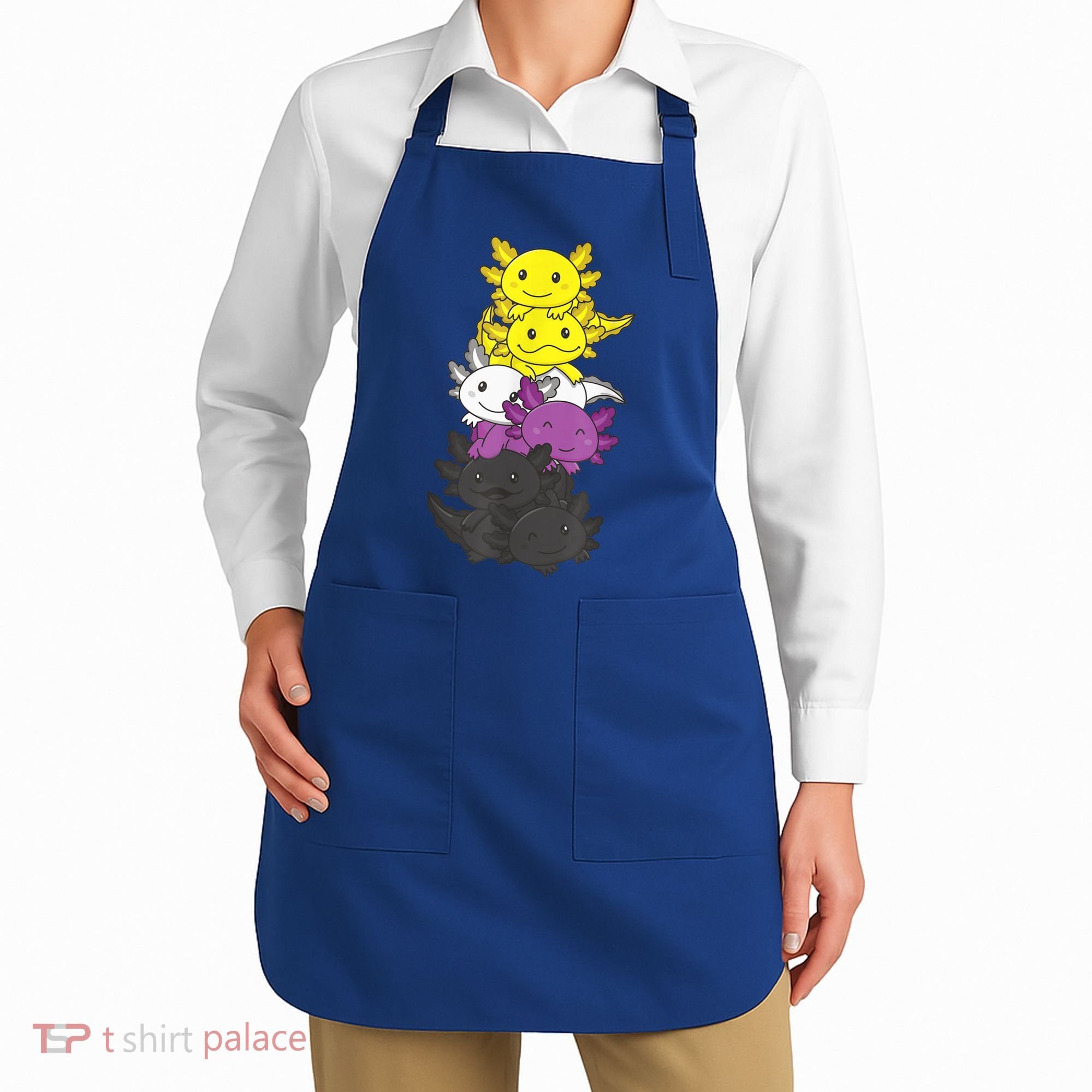 Nonbinary Flag Non Binary Pride LGBTQ Axolotl Apron