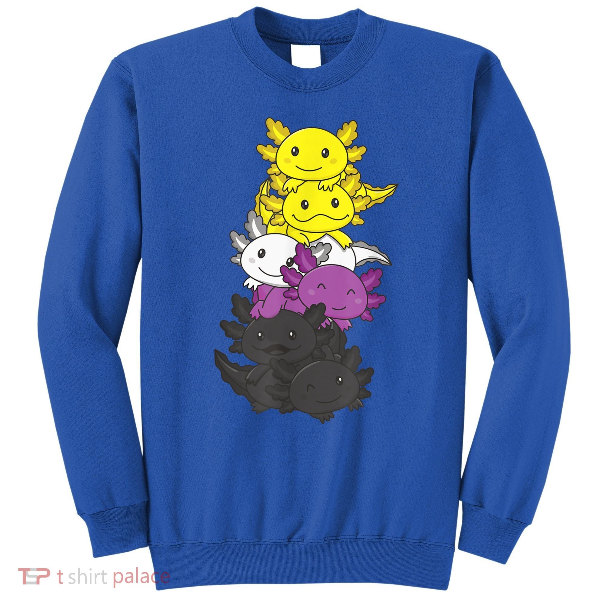 Nonbinary Flag Non Binary Pride LGBTQ Axolotl Sweatshirt