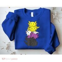 Nonbinary Flag Non Binary Pride LGBTQ Axolotl Sweatshirt thumb 2