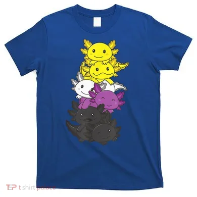 Nonbinary Flag Non Binary Pride LGBTQ Axolotl T-Shirt