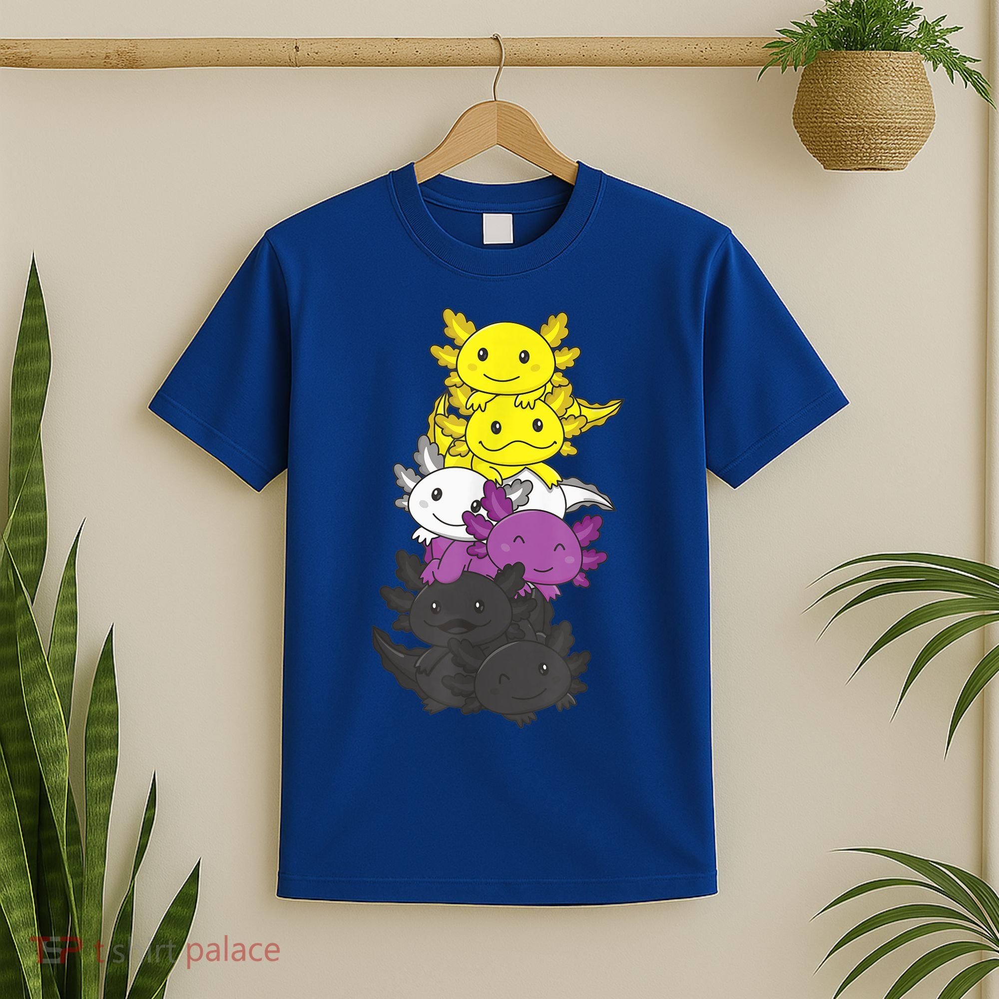 Nonbinary Flag Non Binary Pride LGBTQ Axolotl T-Shirt