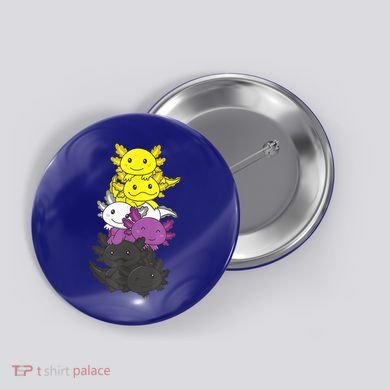 Nonbinary Flag Non Binary Pride LGBTQ Axolotl Button