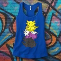 Nonbinary Flag Non Binary Pride LGBTQ Axolotl Women's Tank Top thumb 3