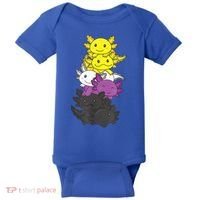 Nonbinary Flag Non Binary Pride LGBTQ Axolotl Baby Bodysuit thumb 0