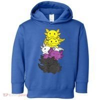 Nonbinary Flag Non Binary Pride LGBTQ Axolotl Toddler Hoodie thumb 0