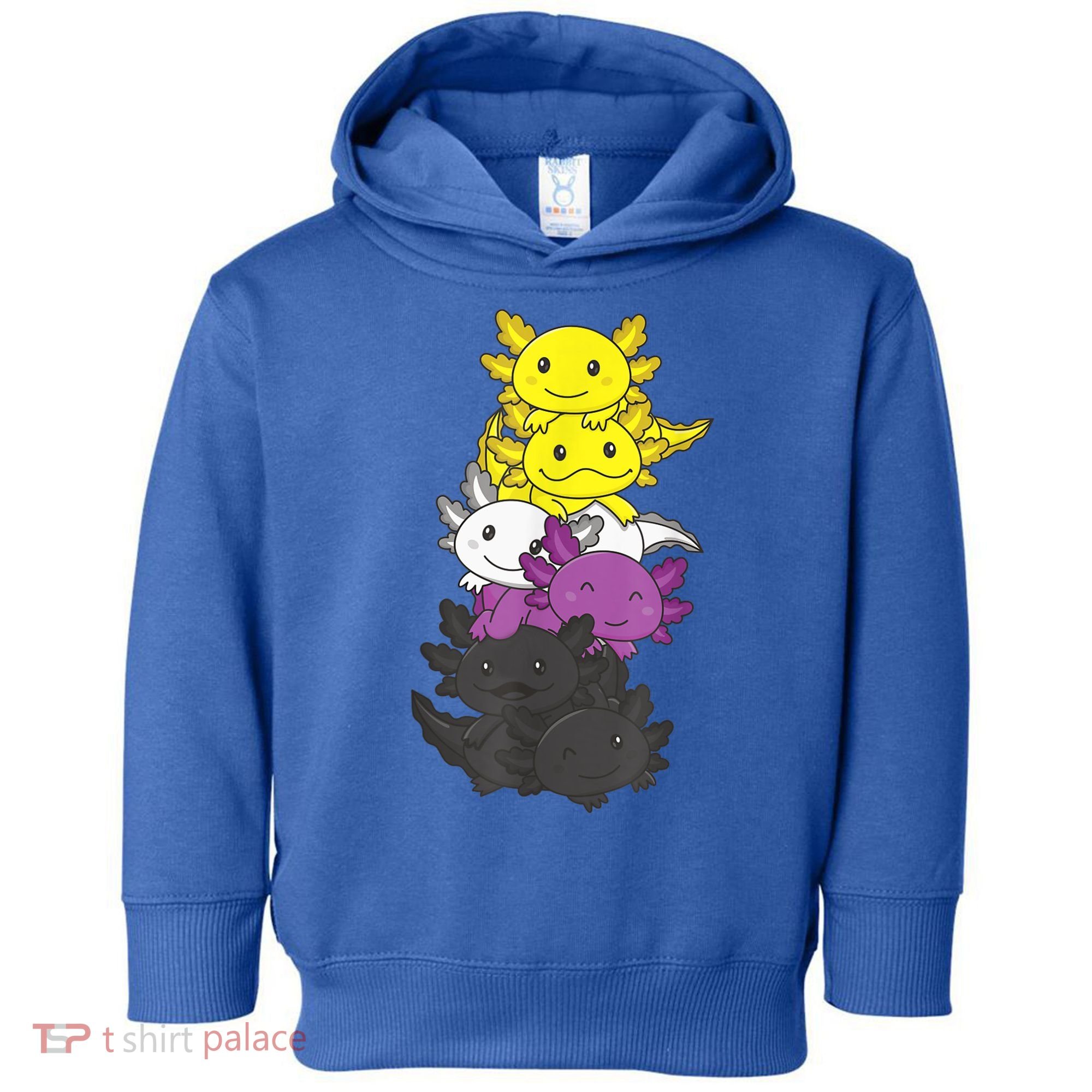 Nonbinary Flag Non Binary Pride LGBTQ Axolotl Toddler Hoodie
